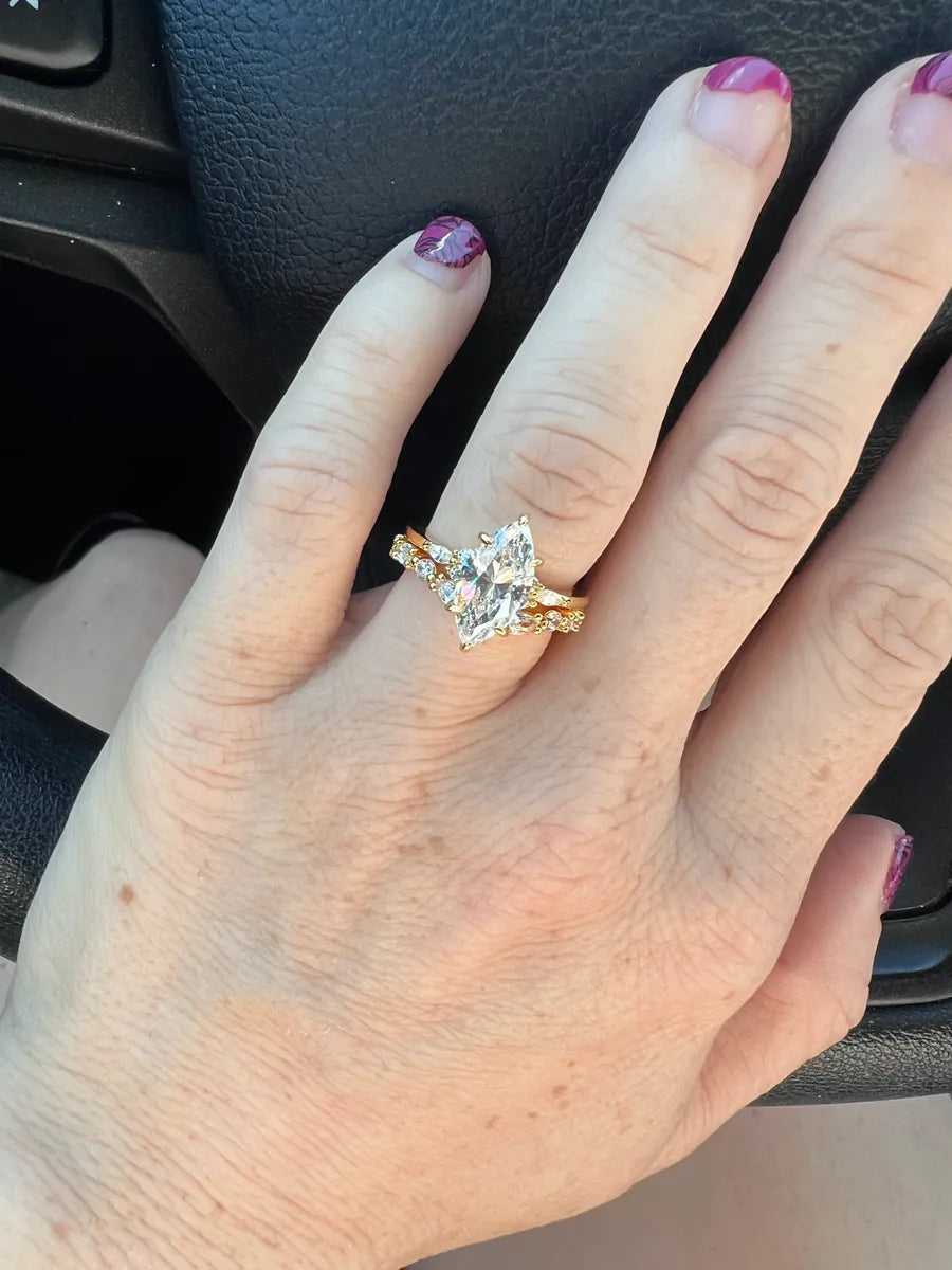 Amara Marquise Three-Stone Ring