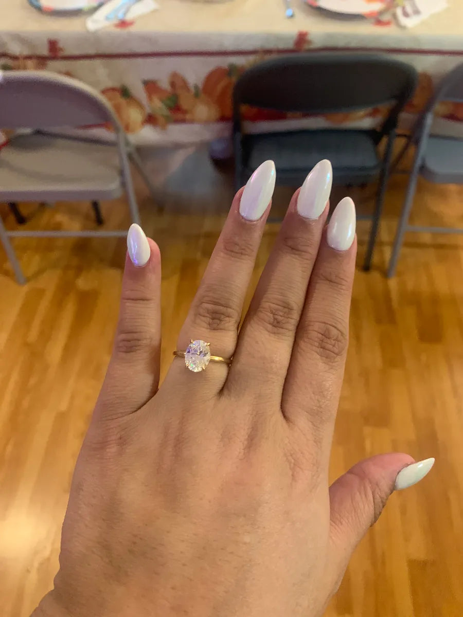Elara Oval Moissanite Ring