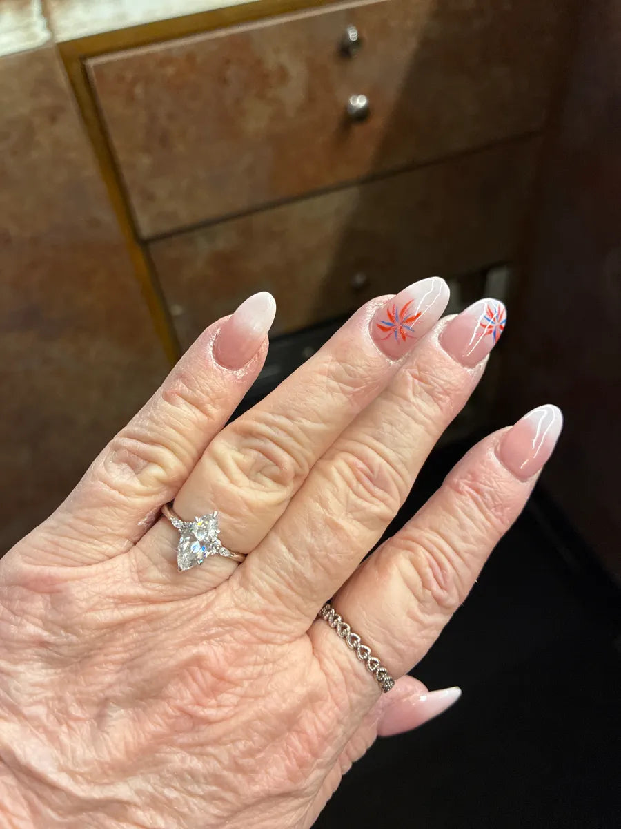 Amara Marquise Three-Stone Ring