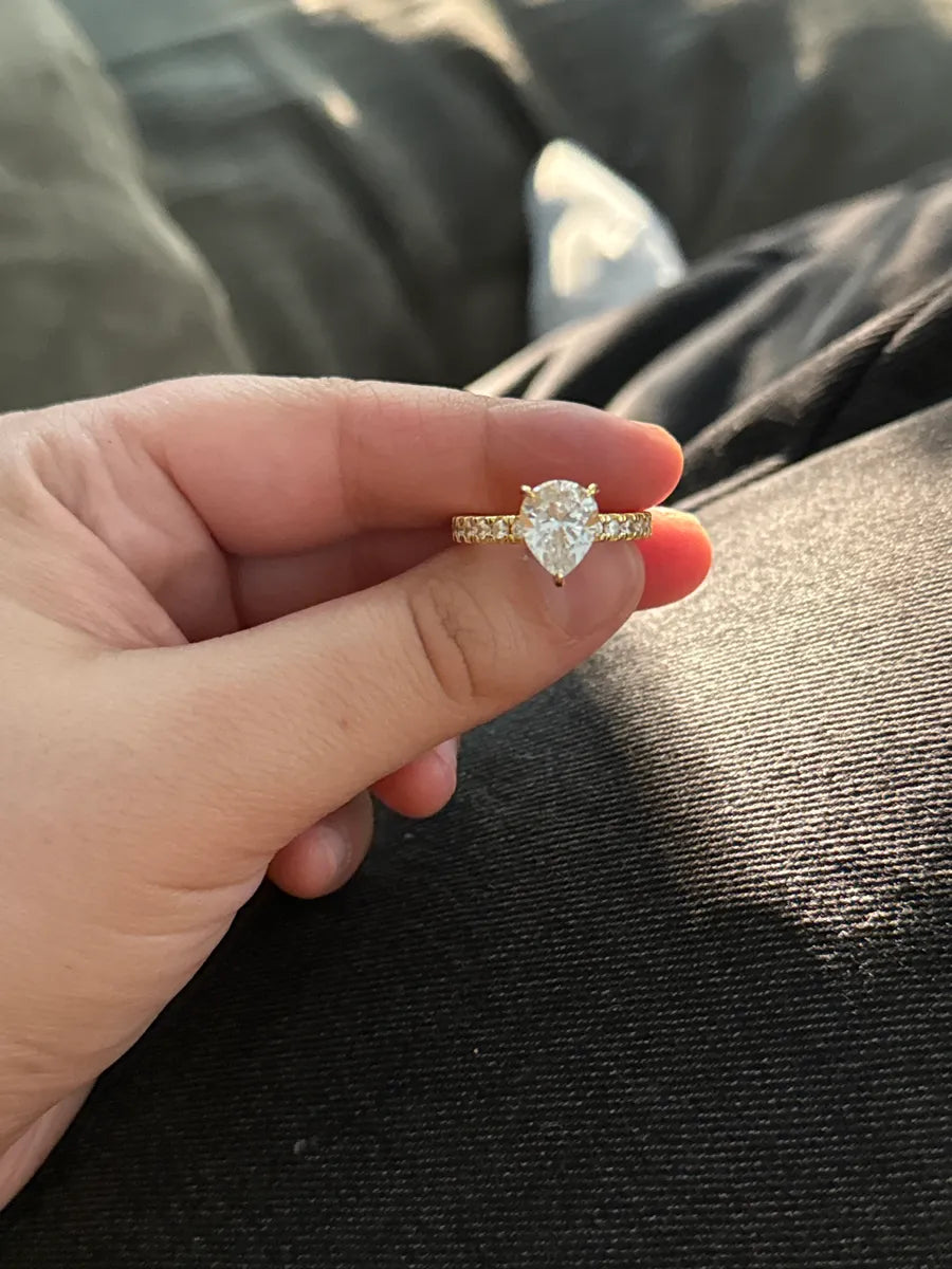 Valentina Pear-Cut Moissanite Ring