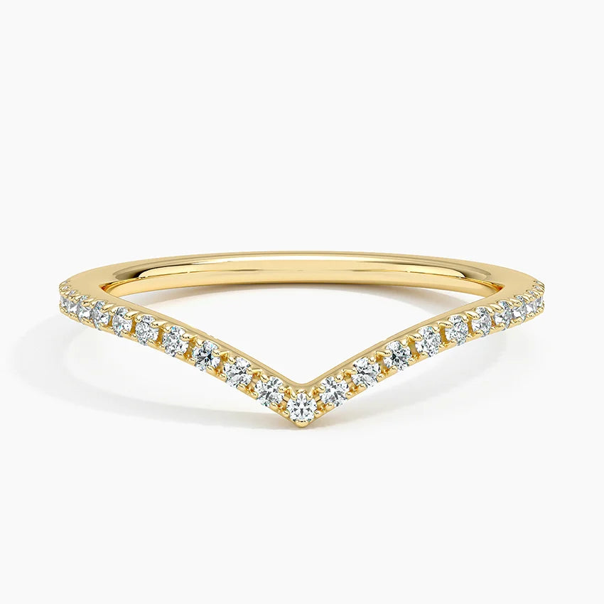 Elara Chevron Pavé Band