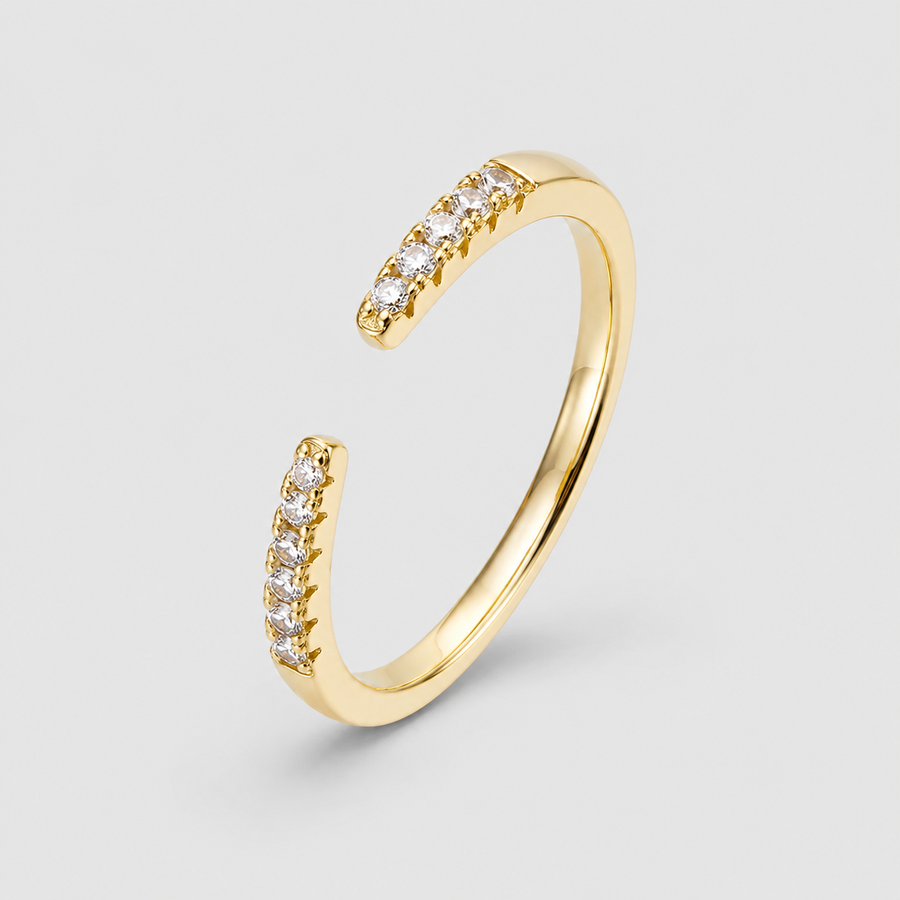 Celeste Open Pavé Ring