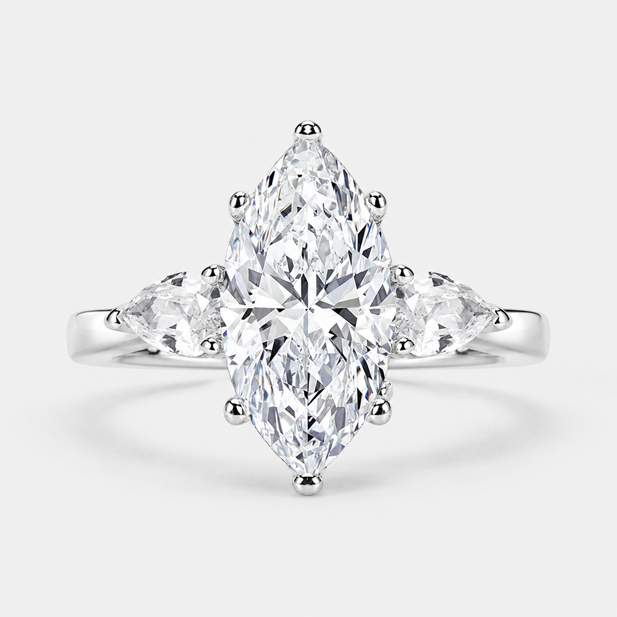 Amara Marquise Three-Stone Ring
