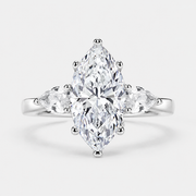 Amara Marquise Three-Stone Ring