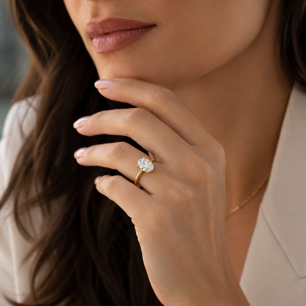 Elara Oval Moissanite Ring