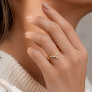 Luna Marquise Contour Ring