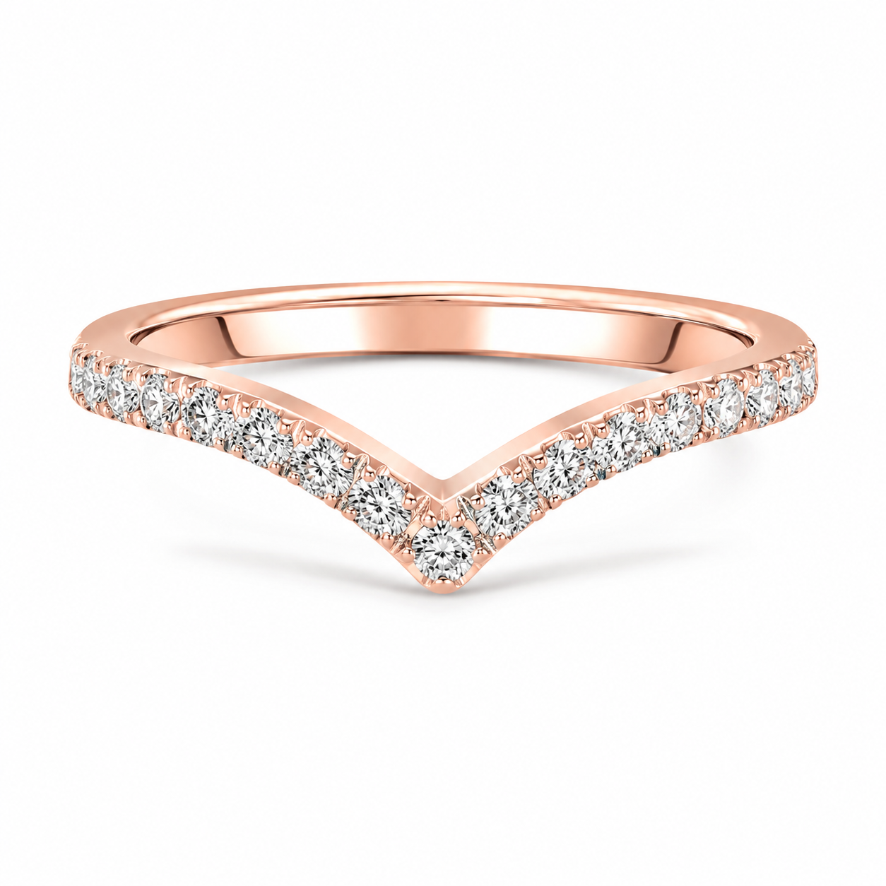 Elara Chevron Pavé Band