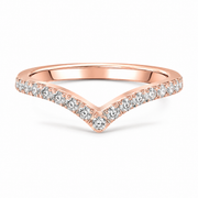Elara Chevron Pavé Band