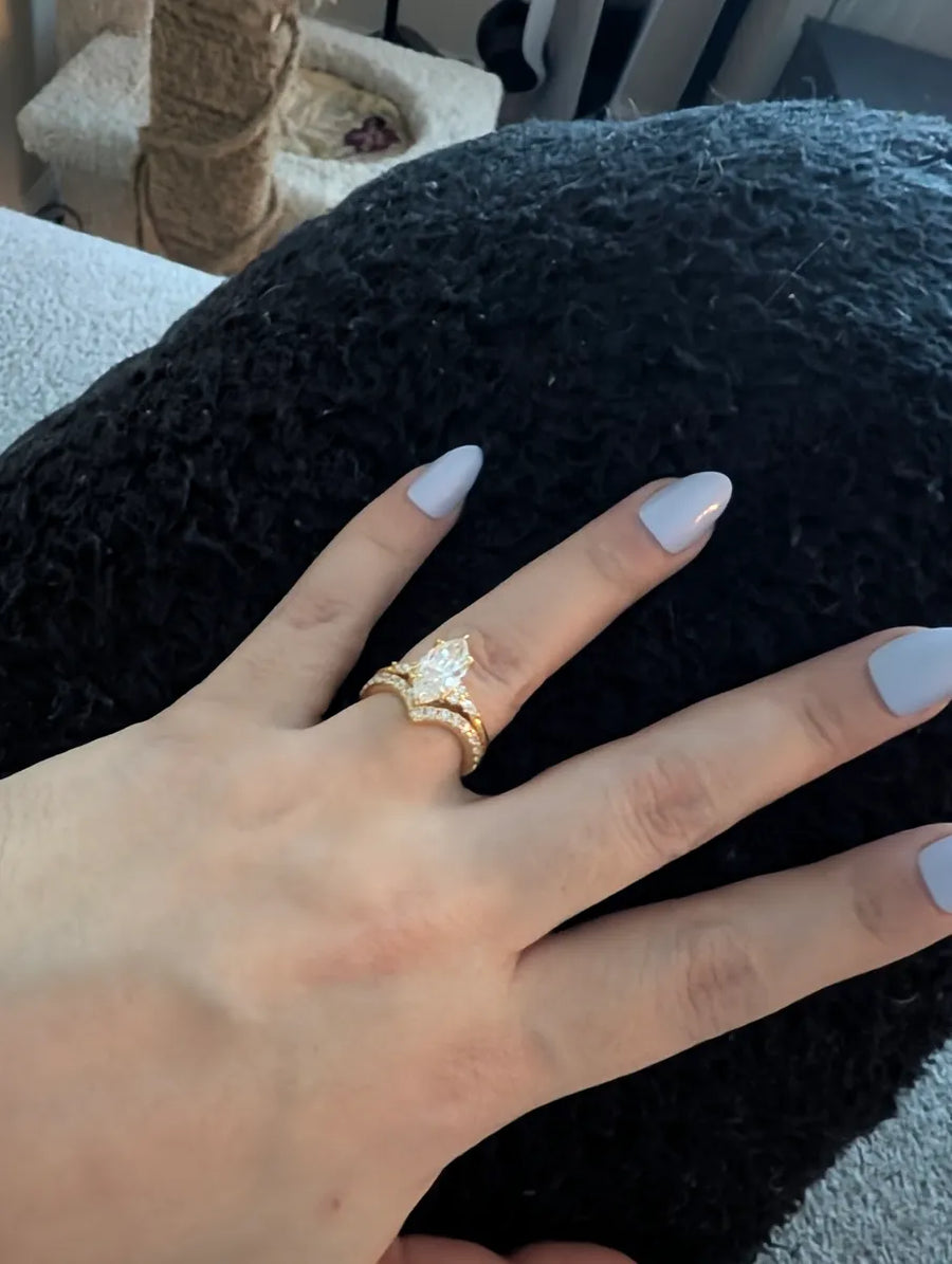 Amara Marquise Three-Stone Ring