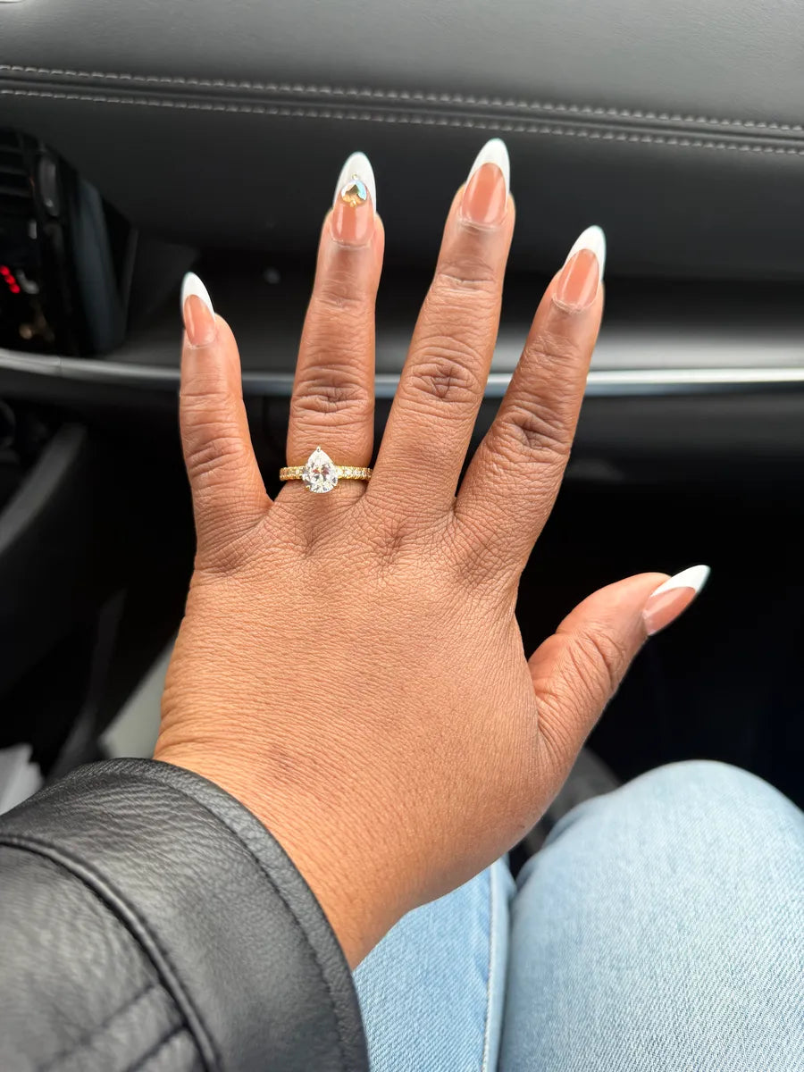 Valentina Pear-Cut Moissanite Ring