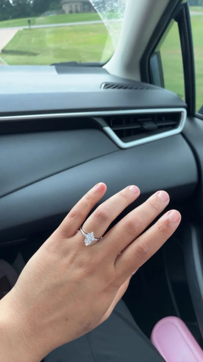Amara Marquise Three-Stone Ring